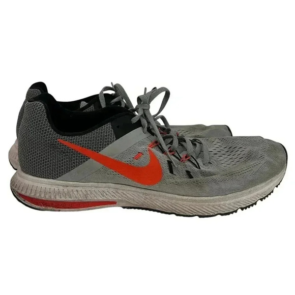 Nike Winflo 2 Gray Orange Black Running Shoes Men's Size 11.5 model 807276-005 - Picture 2 of 8